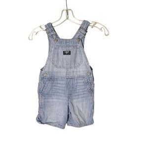 🌵Vintage Oshkosh B’Gosh Blue & White Striped Denim Overalls Size 3T🌵
